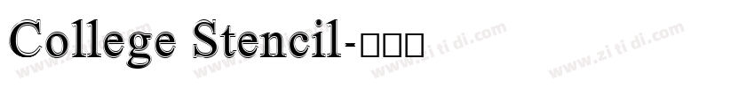 College Stencil字体转换